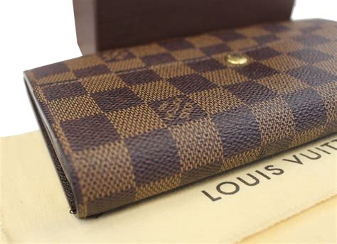 louis vuitton sarah wallet damier ebene|Louis Vuitton damier long wallet.